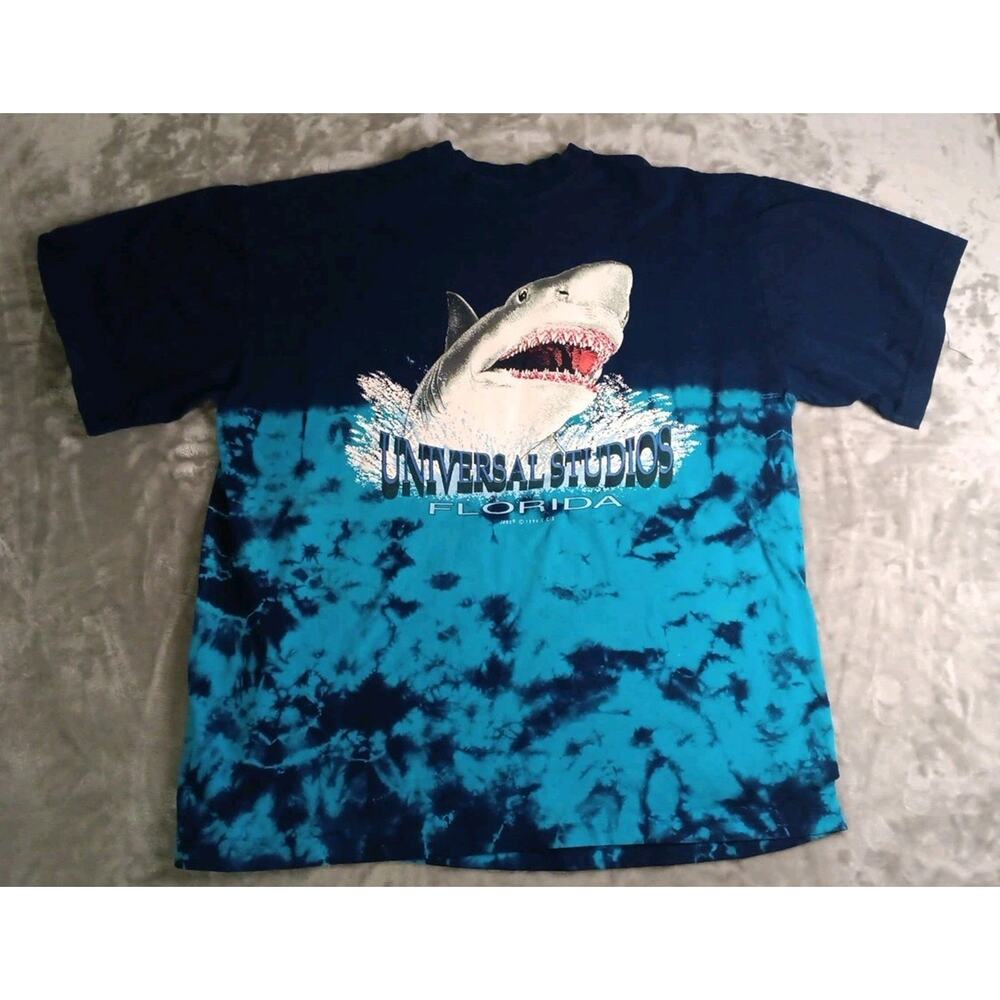 Vintage Universal Studios Flordia 1994 Jaws Shirt Mens L 23W x 28L w/flaws